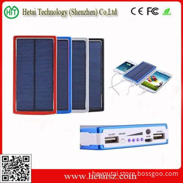 10000mAh Dual USB Solar Panel Power Bank External Battery Charger for Phone Pad
